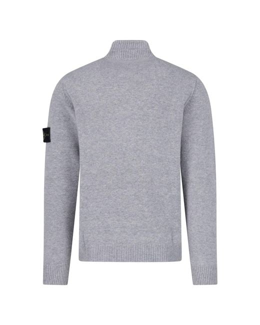 Cardigan Bottoni "5100040" di Stone Island in Gray da Uomo