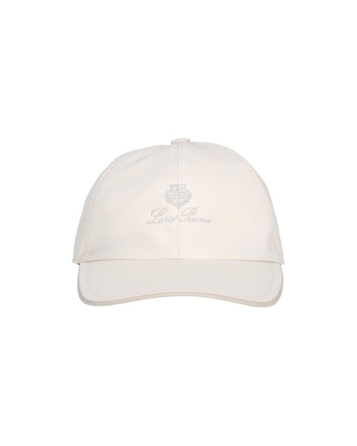 Loro Piana White Logo Baseball Hat for men