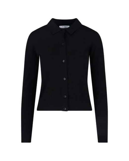 Max Mara Blue 'Kiota' Wool Blend Sweater