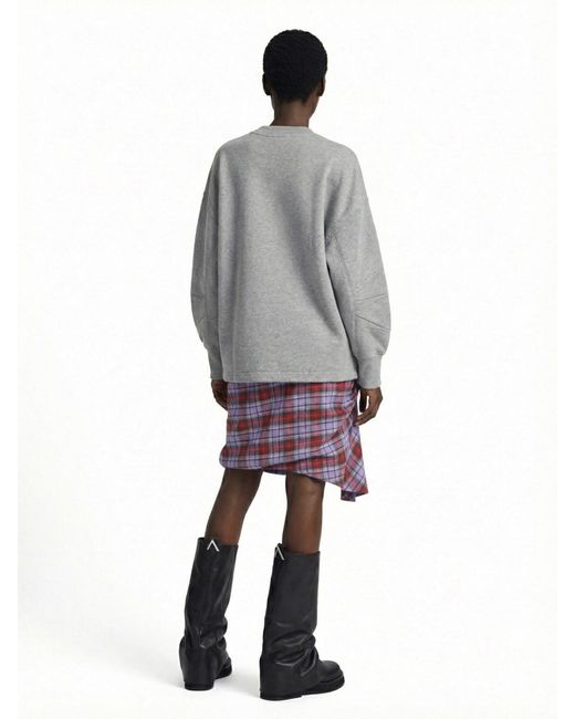 The Attico Gray Crewneck Sweatshirt