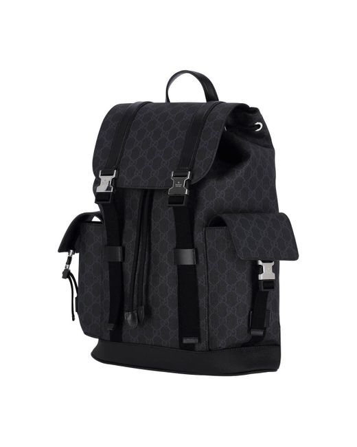 Zaino Grande "Gg" di Gucci in Black da Uomo