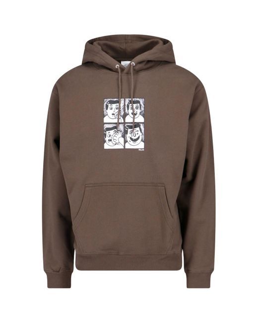 POLAR SKATE Brown "Punch" Hoodie for men