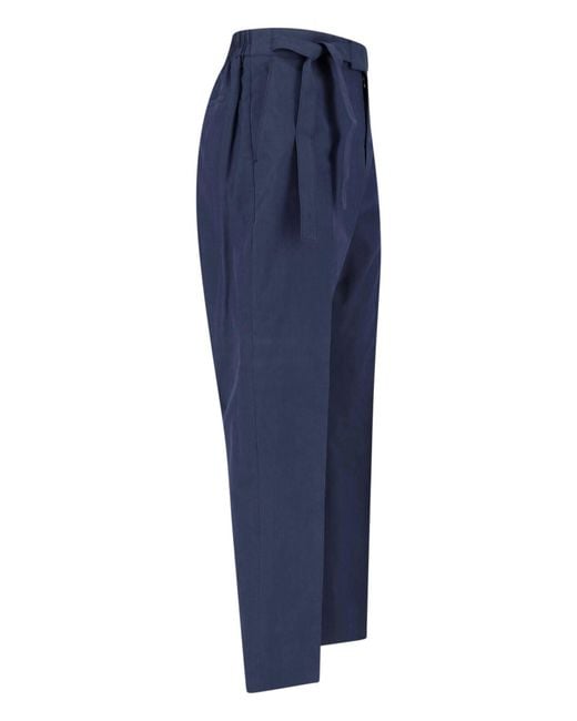 Paul Smith Blue Cotton-Lyocell Trousers With Viscose Lining for men