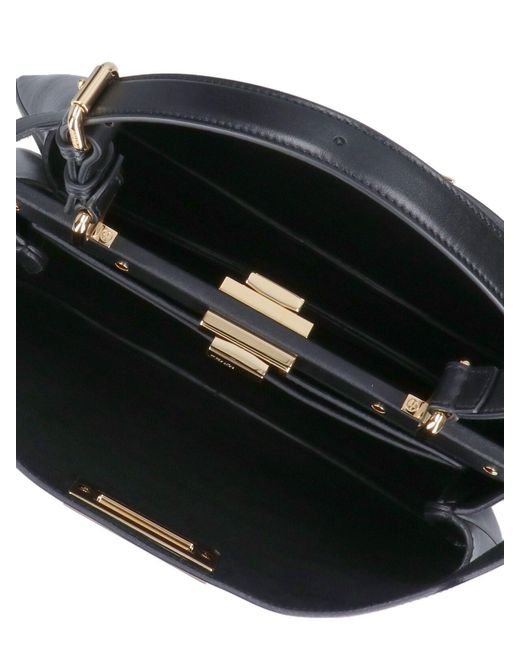 Fendi Black Medium Shoulder Bag "Peekaboo"