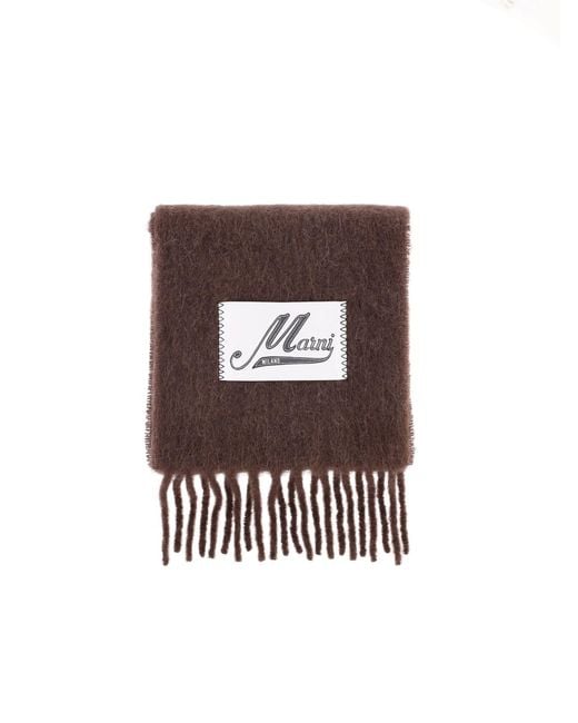 Sciarpa In Misto Alpaca di Marni in Brown