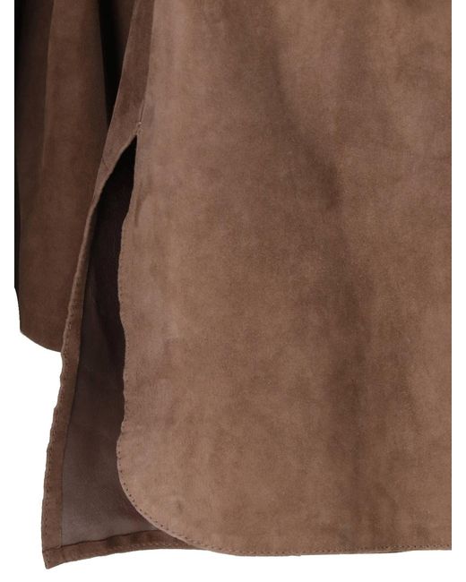 Max Mara Brown Suede Shirt Jacket