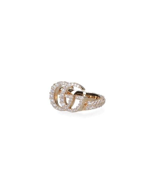 Gucci White "Gg Marmont" Ring