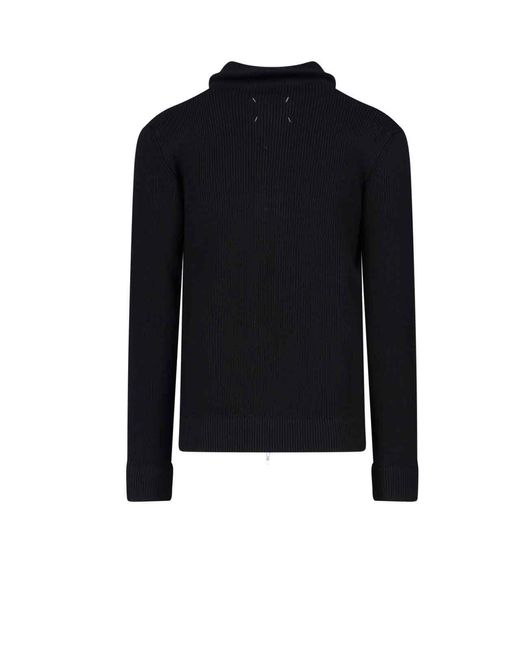 Maison Margiela Blue Zip Sweater for men