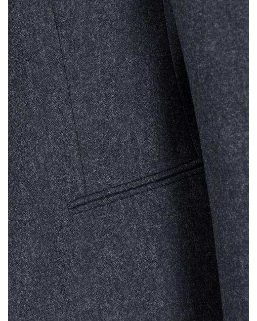 Giorgio Armani Blue Single-Breasted Virgin Wool Blazer
