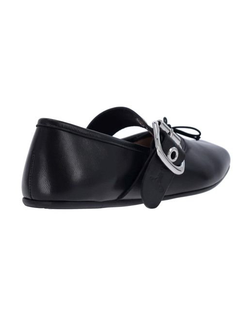 Vivienne Westwood Black Alice Lambskin Ballet Flats