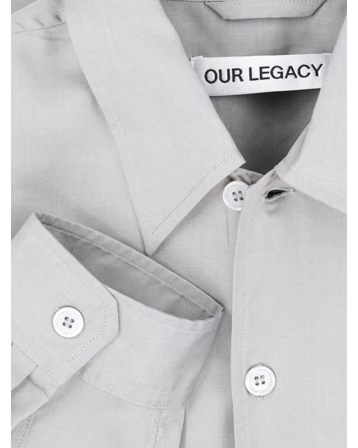 Our Legacy Gray Light Every Classic Collar Shirt for men
