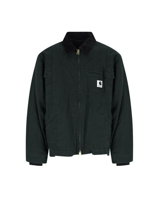 Sacai X Carhartt Wip 'Duck Jacket' in Black | Lyst UK