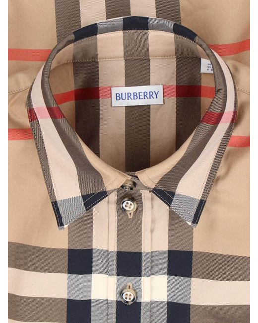 Burberry Natural Shirts Cotton