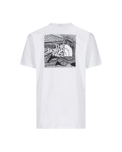 T-Shirt Stampa Retro di The North Face in White da Uomo