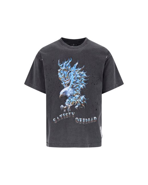 Satisfy Blue T-Shirt "Mothtech" for men