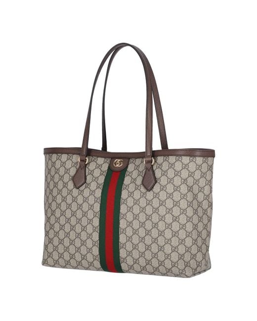 Gucci White Medium Tote Bag 'ophidia'