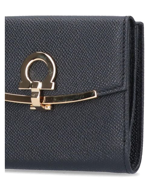 Portafoglio Piccolo "Gancini" di Ferragamo in Blue