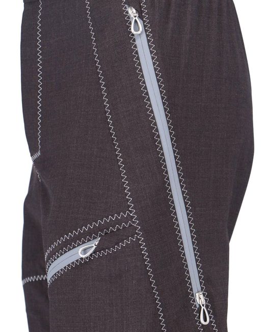Kiko Kostadinov Brown Zip Pants "Fosco" for men