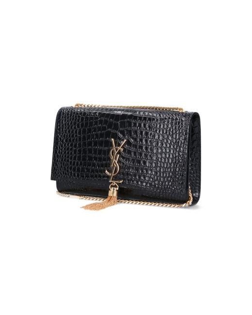 Borsa Media "Kate" di Saint Laurent in Black