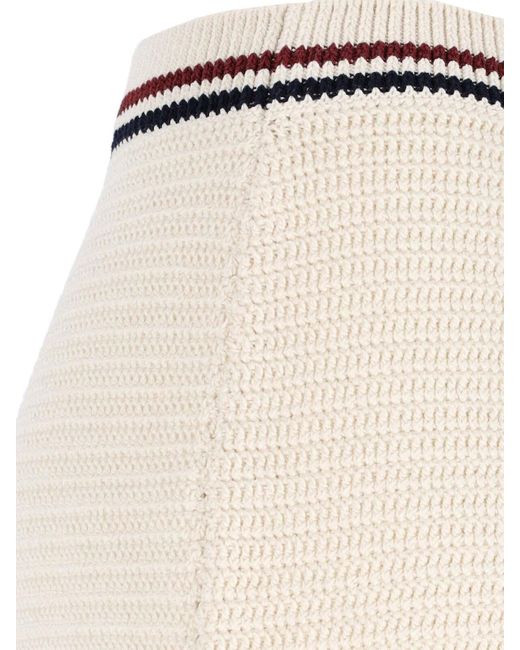 Miu Miu Natural Knitted Mini Skirt