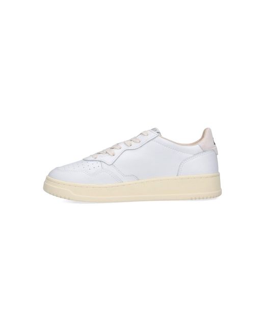 Autry White Low-Top Sneakers With Smooth Leather Upper for men