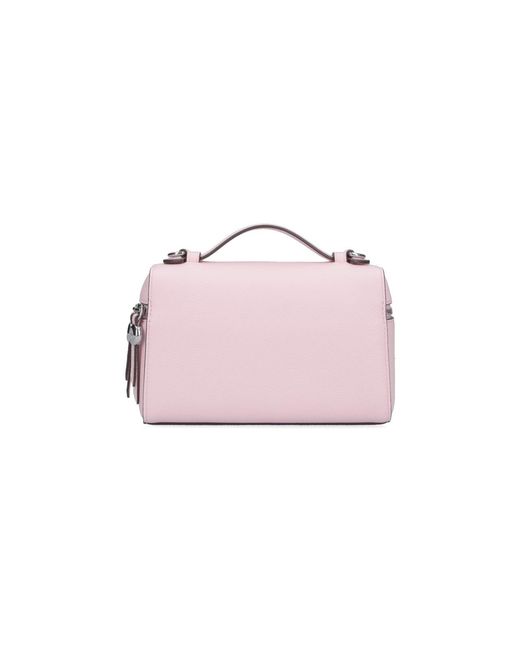 Tory Burch Pink Genuine Leather Shoulder Bag