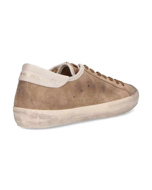 Golden Goose Deluxe Brand White Low-Top Vintage Suede Sneakers for men