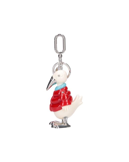 Moncler White Keychain “Duck” for men
