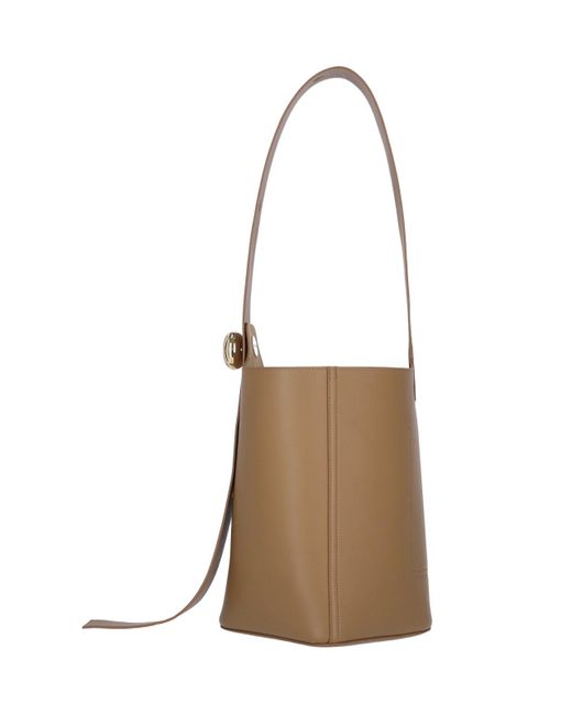 Borsa Secchiello Media "Pebble" di Loewe in White