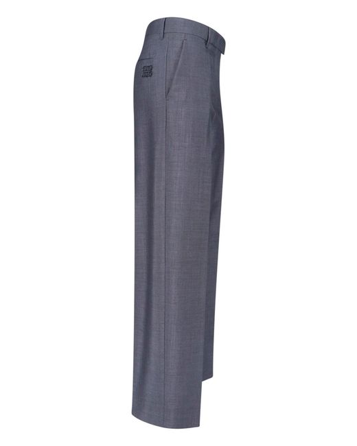 Miu Miu Blue Tailored Trousers