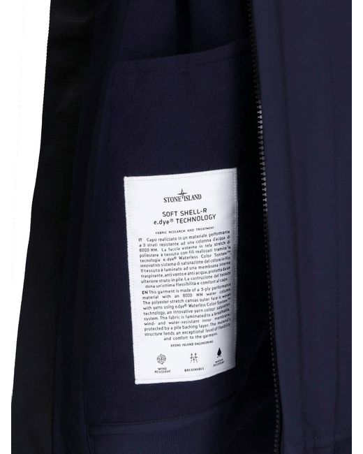 Stone Island Blue Hooded Jacket for men