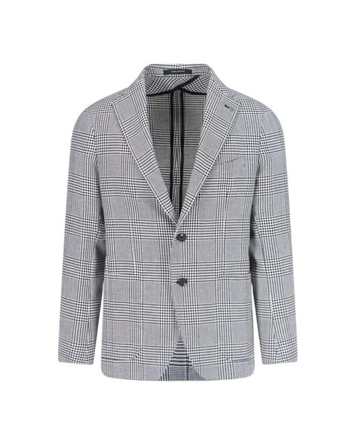 Blazer Monopetto Pied De Poule di Tagliatore in Gray da Uomo