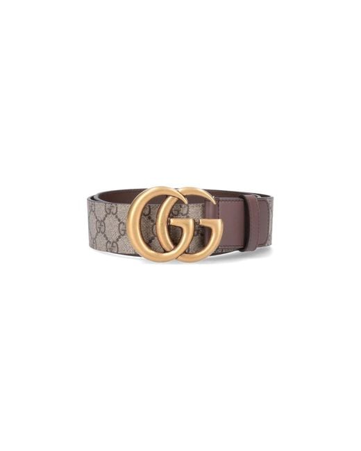 Gucci White 'Gg' Pattern Belt