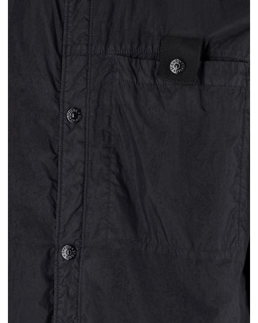 Stone Island Blue Jacket “Q100022 Crinkle Reps Ny” for men