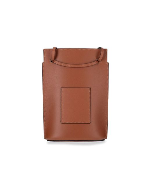 Loewe Brown "dice Pocket" Pouch With Crossbody Bag