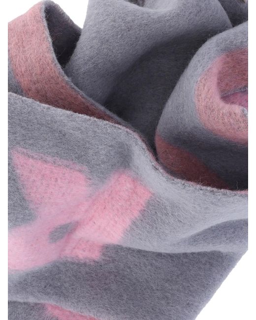 Sciarpa A Righe Logo di Marni in Purple