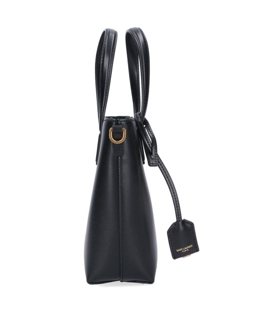 Saint Laurent Black "toy Shopping" Mini Tote Bag