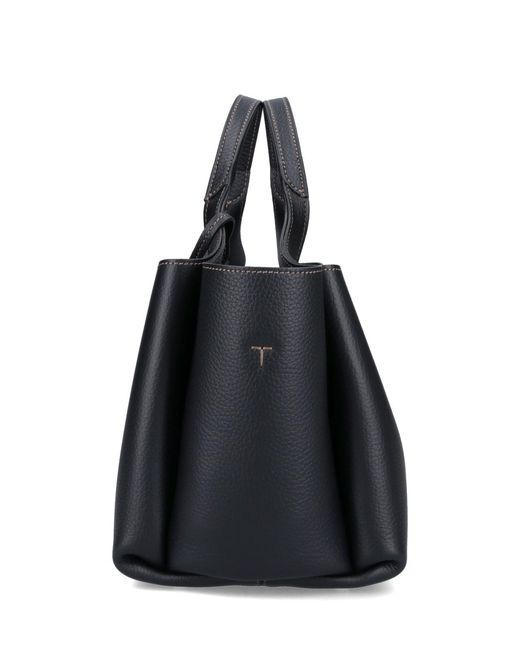 Tod's Blue Logo Plaque Top Handle Bag