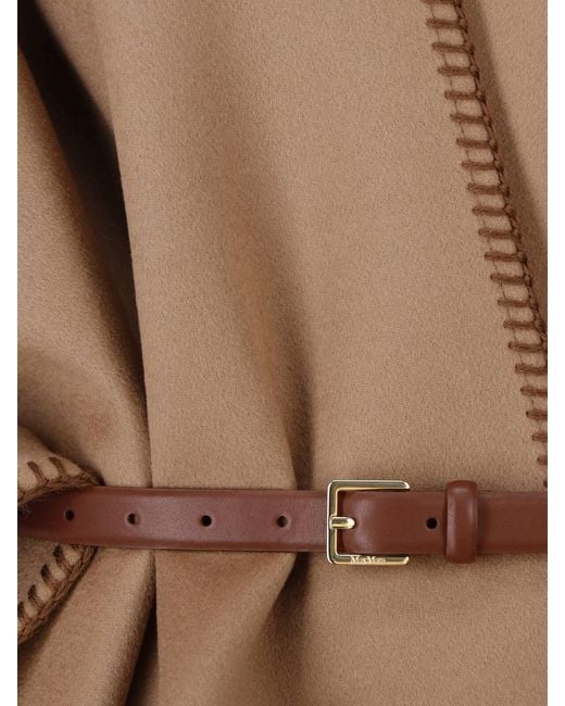 Max Mara Brown Virgin Wool Cape