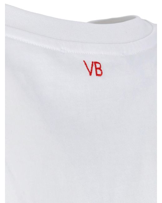Victoria Beckham White Lightweight 100% Cotton T-Shirt For