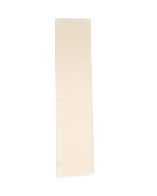 Destin White Silk Scarf