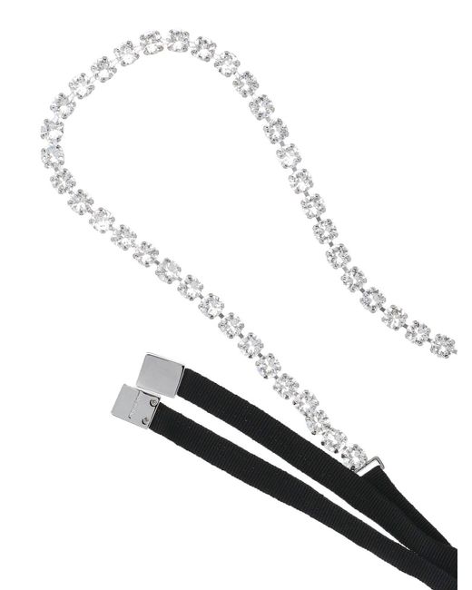 MM6 by Maison Margiela Metallic Strass Bow Necklace