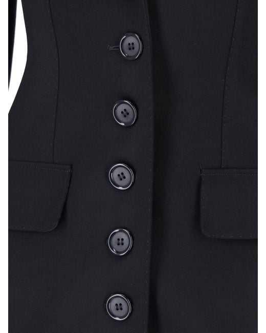 Dolce & Gabbana Black Tailored Virgin Wool & Elastane Jacket