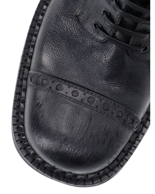 Miu Miu Black Lace Up Ankle Boots
