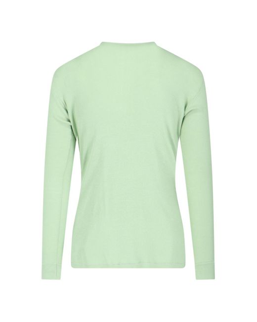 Auralee Green Ribbed Sweater for men
