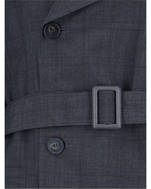 Frankie Shop Blue 'Bleecker' Double-Breasted Coat