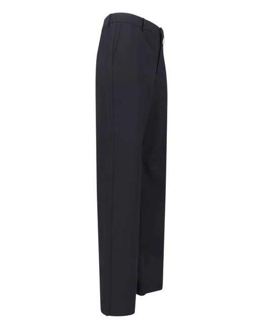 Gucci Blue Silk And Wool Twill Pants for men
