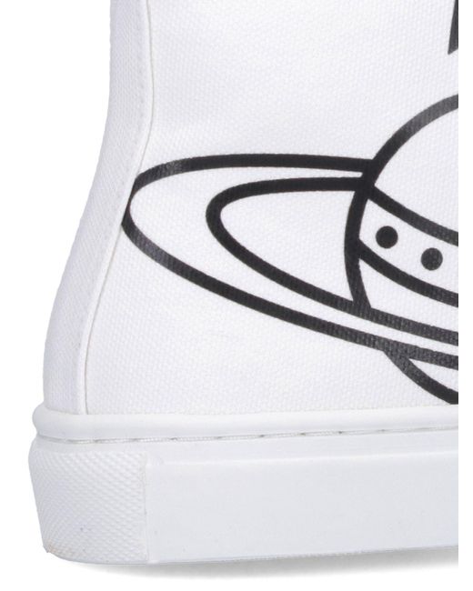 Vivienne Westwood White 'orb' High-top Sneakers