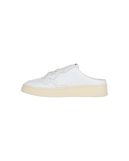 Autry White "medalist Low" Sneakers Mules