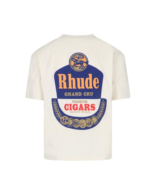 T-Shirt "Grand-Cru" di Rhude in White da Uomo